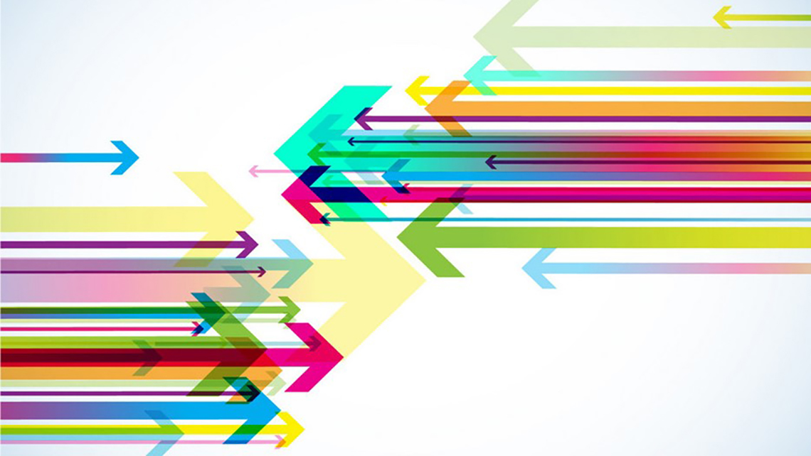 arrows pointing towards each other